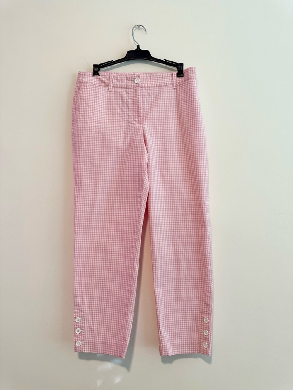 Pink Gingham Crop Pants - Picture 4 of 14